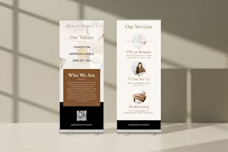 create a corporate roll up banner design