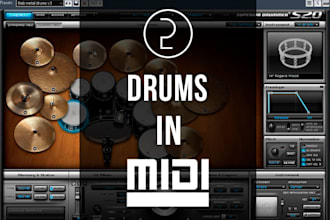 create and write virtual midi drums for your song