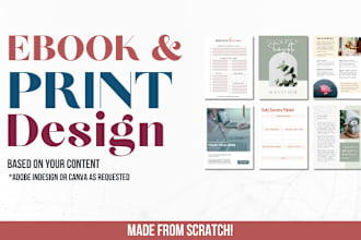 design ebooks, leaflets, brochures, workbooks and other pdfs