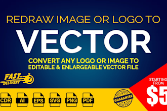 vectorize or recreate your logo or image in vector format
