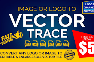 vectorize or recreate your logo or image in svg ai eps etc