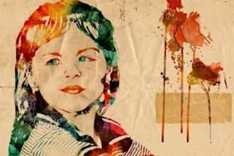 make a cool watercolor portrait painting