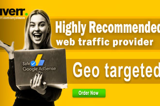 send geo target,adsense safe,niche related,real organic visitors