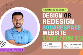 design, redesign responsive professional squarespace website