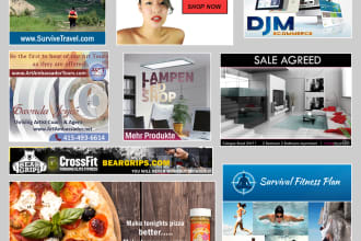 design web banners, facebook, twitter, youtube ads