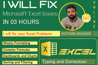 do excel sheet automation, formulas, vba and dashboards