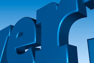 create a 3D name/trademark name/website url