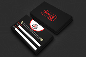 do referral card, thank you card, header card design
