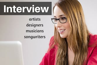 interview artists and creative people