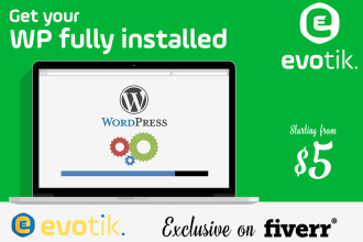 install your wordpress website, setup theme and plugins