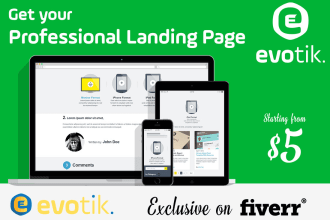create your professional responsive landing page