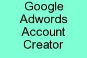 set you up with automated adwords account creator and campaign manger using the 100 dollar vouchers and VCC
