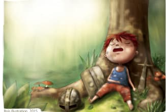 draw professional children illustration
