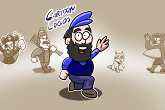 draw a cartoon logo or scenery for you