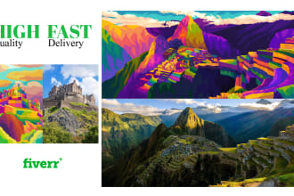 draw custom colorful landscapes building or anything wpap