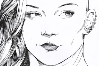 draw a realistic comic style of your face