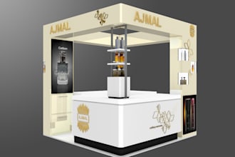 design kiosk or shop in shop display