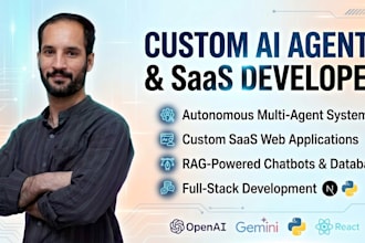 build custom ai agent, ai saas website or autonomous software