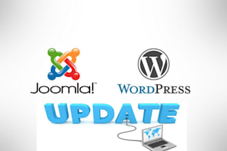 manually Update Wordpress or Joomla to latest version