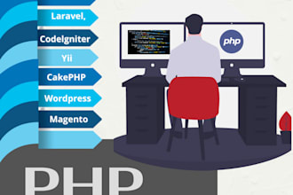 develop and design websites in PHP frameworks and cms