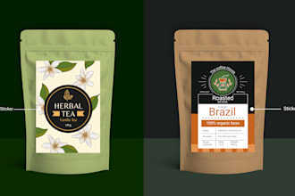 design high quality product labels or custom stickers fast