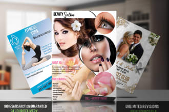 design any wedding, spa, beauty salon, yoga flyer or poster