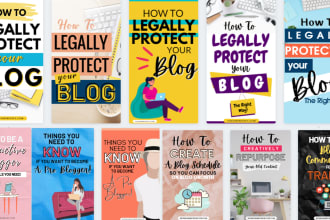design 10 pinterest graphics for your blog post