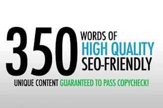 write 350 words of killer SEOd content