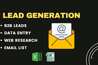 do web scraping, data mining, data entry and lead generation