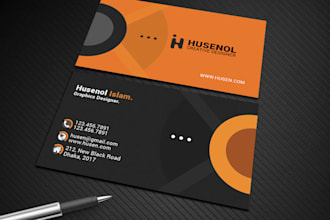 create unique double sided business cards or identity
