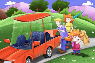 do professional illustration children book, best quality