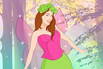illustrate you as a fairy