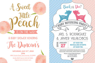 design retro baby shower invitations
