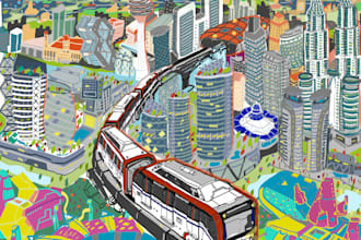 draw your intricate cities and favorite sceneries