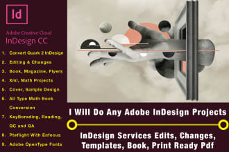 do any adobe indesign projects