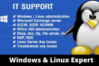 configure and troubleshoot windows server or linux server