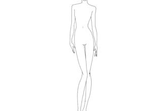 send you 4fashion  templates I created for fashion illustration