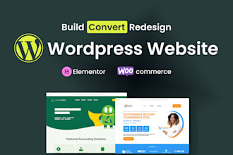 design branded wordpress website using elementor