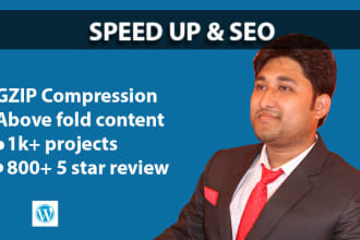 speed up the wordpress site and do on page SEO