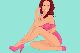 illustrate you as a pin up girl