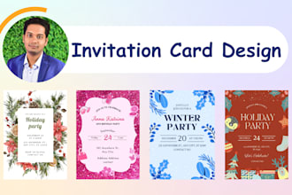 design a unique and creative invitation cards for you