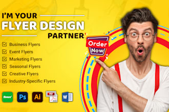design professional flyer with urgent delivery