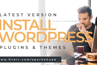 install wordpress, plugins, theme and add security