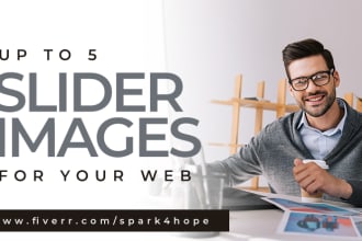 design up to 5 slider images for your website