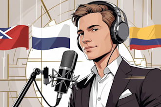 record a voiceover in english, polish, ukrainian, or russian
