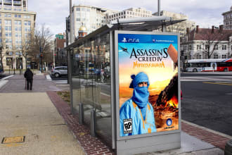 design billboard, street stand, outdoor, signage, sign board