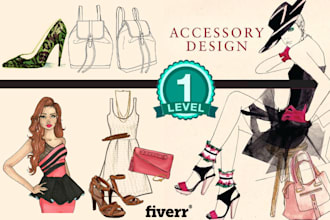 do flat and 3d drawings of fashion accessories