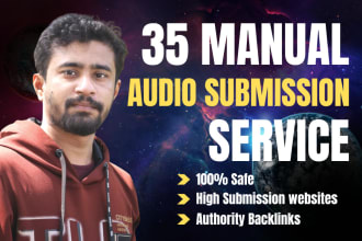 do audio submission to 35 audio sharing sites