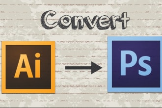 convert any file to psd,  ai, pdf or cdr