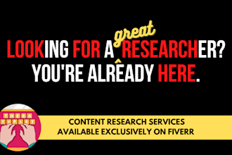 do research for your book, blog and video